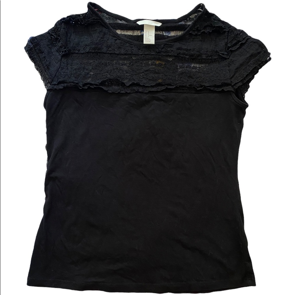 H&M Black Lace Top